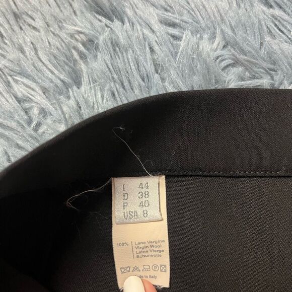 Gunex Wide Straight Leg Wool Pants Size 8 Embellished Side Stripe Size 8 - Picture 4 of 8